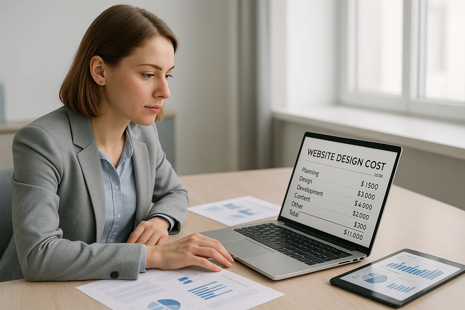 Coût création site web professionnel en 2025